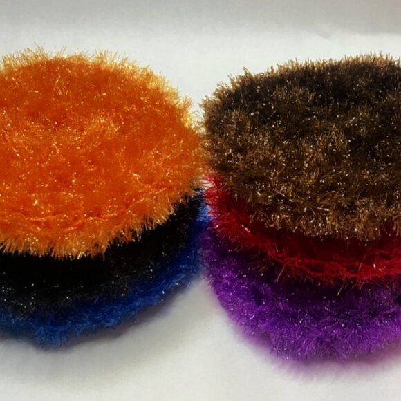 Six Reusable Dish Scrub Pad, Vegetable Scrubbie, Kitchen Scrubbies - Picture 3 of 3